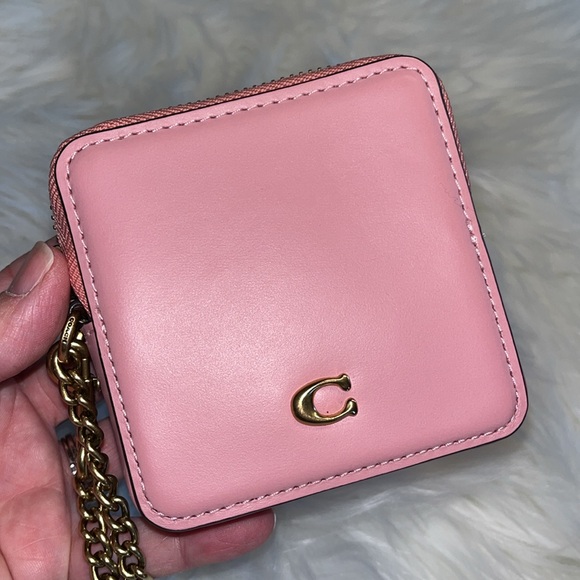 Coach Small Chain Wristlet in Bubblegum Pink - Picture 4 of 11